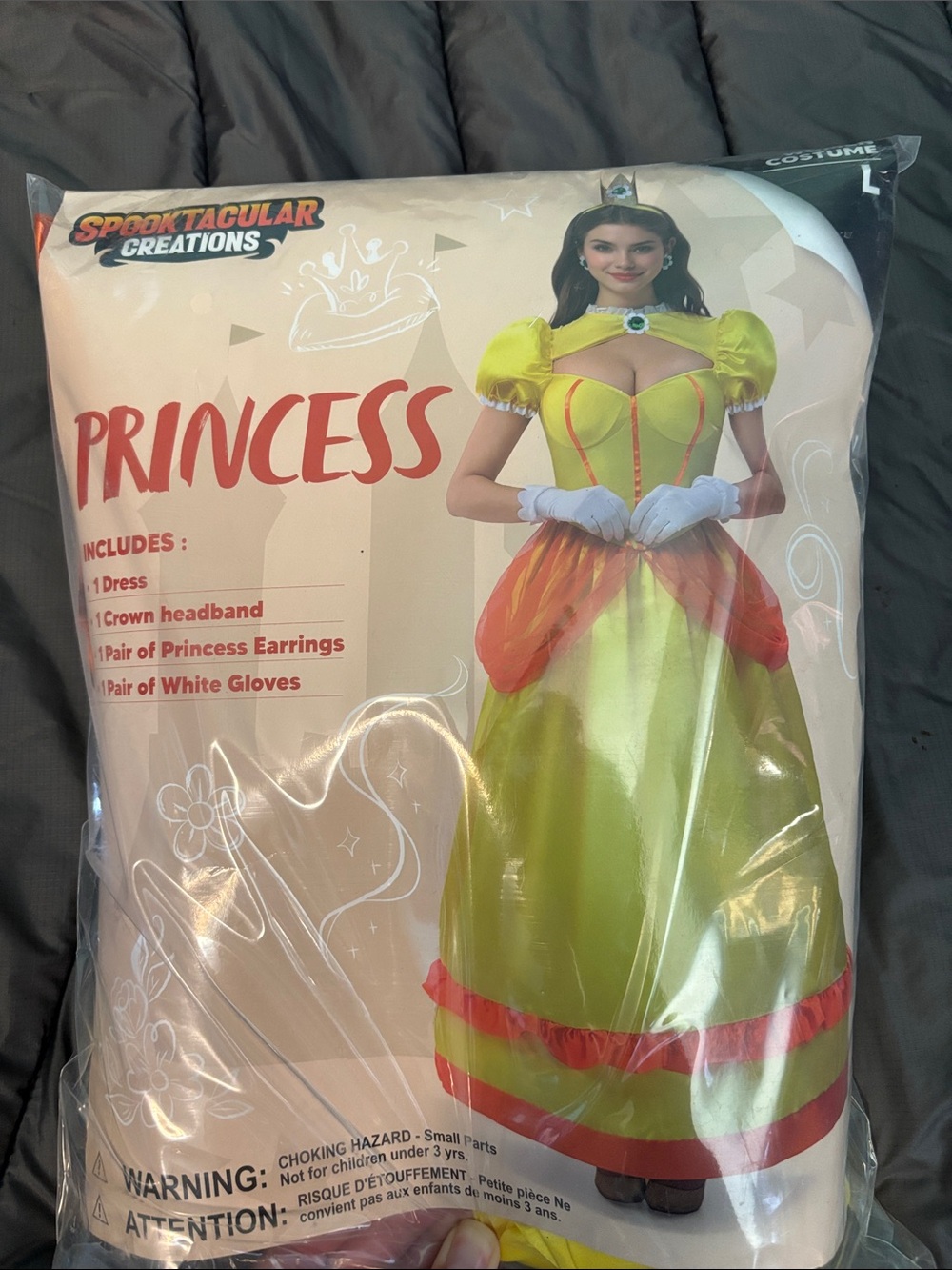 Super Mario Princess Daisy Adult Costume and Accessories Size Large Good